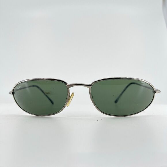 Ray Ban Sunglasses Rb 8013 Silver with classic green lens rare Good cond. H7551